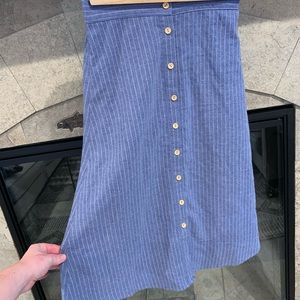 Super cute blue pinstriped skirt